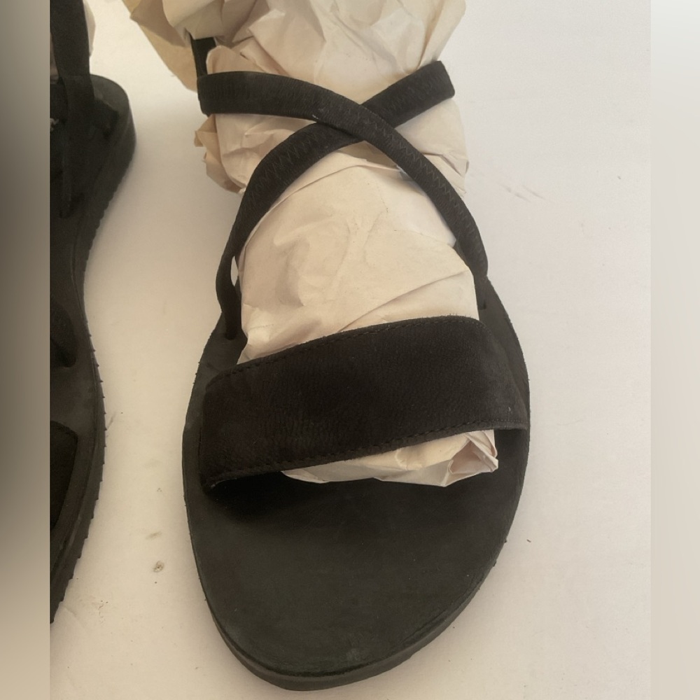 Eileen Fisher Black leather Sandals size 8.5 - Picture 9 of 10